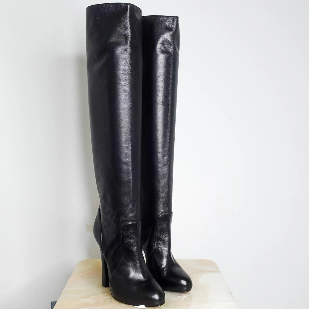 NEW Gabbana Smooth black leather boots