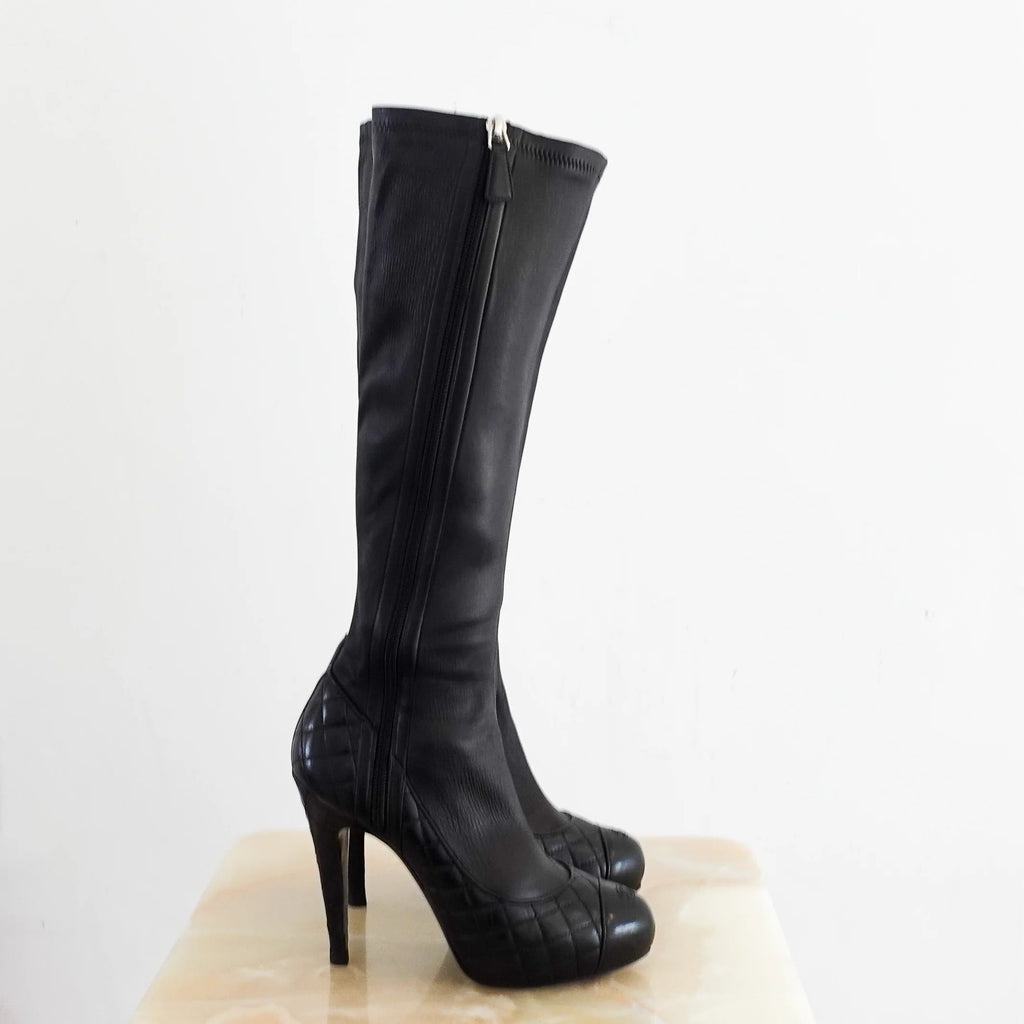 NEW Gabbana Smooth black leather boots